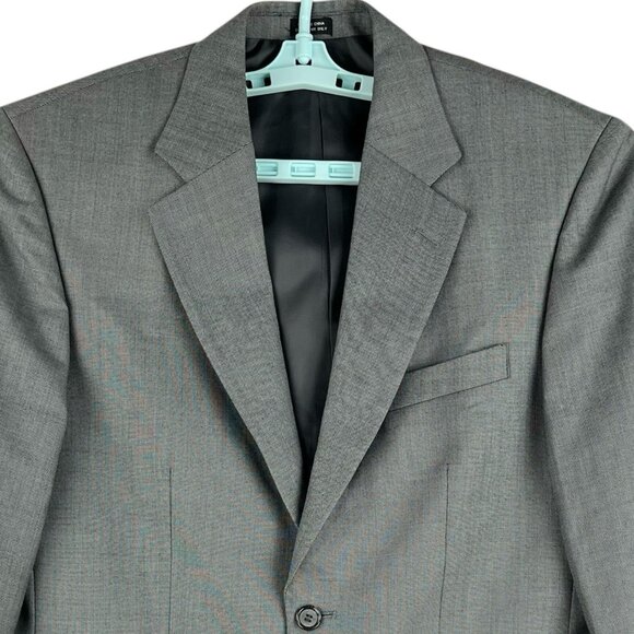 Shark Fire Men Wool Blend Grey Blazer Coat Jacket Sz 40R Two Button Single Vent - Picture 3 of 16